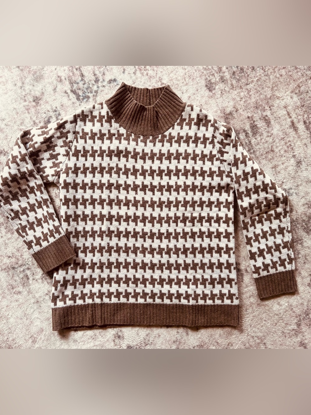 Vintage 90’s Houndstooth Lambswool Sweater